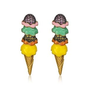 Ice Cream Scoops Shakey Linear Earrings